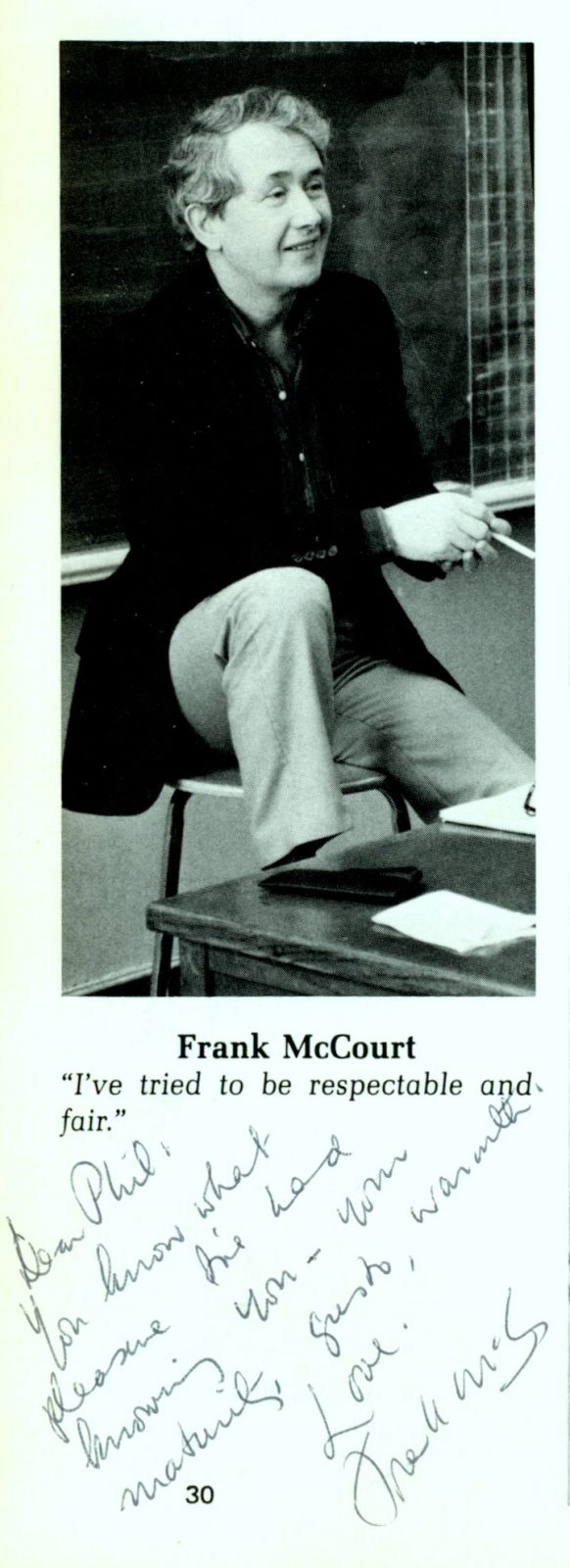 Featured image for “teacher man: remembering Frank McCourt”